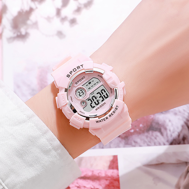 Smartwatch Watches Gift For Girls - Mode kinderhorloges Lichtgevend waterdicht sport digitaal