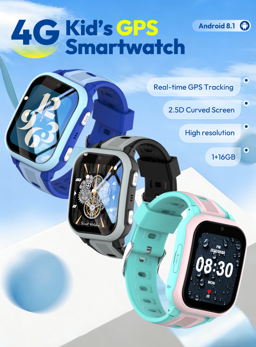 Smartwatch Watches For Kids - Wonlex 4G Kids Smart Watch KT41