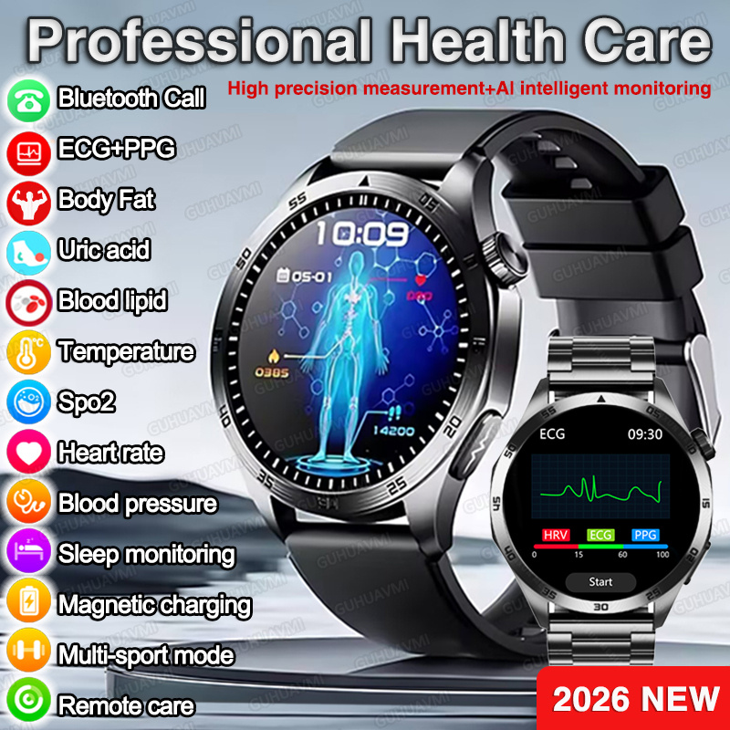 Smartwatch Professional Watches For Men - 2026 Nieuwe ECG+PPG Smartwatch Heren Behandeling