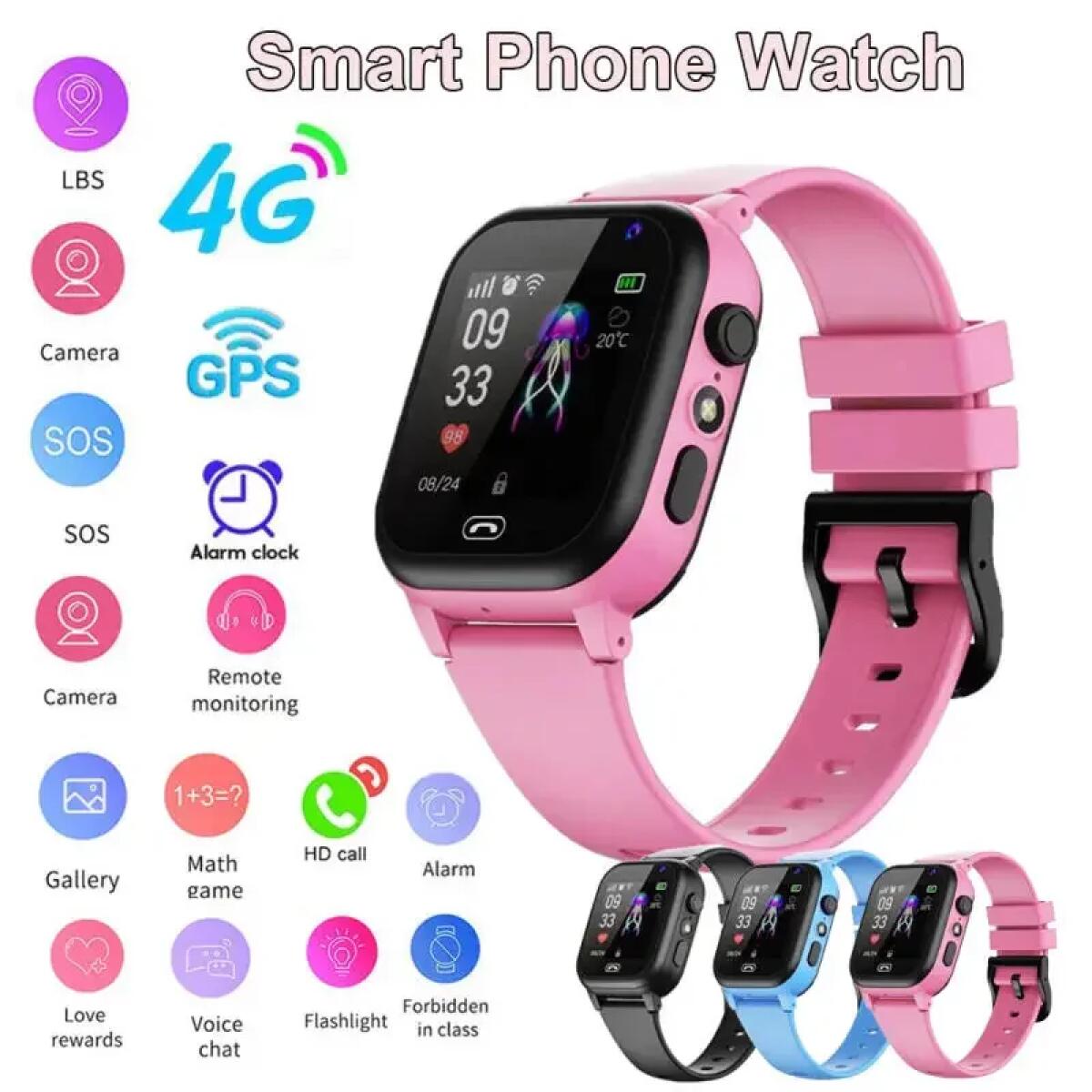 Smartwatch Watches For Kids - Kinderen Smart Watch 4G Multifunctionele Waterdichte
