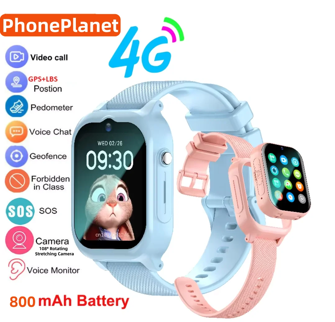 Smartwatch Watches For Kids - 4G Smartwatch voor kinderen met GPS
