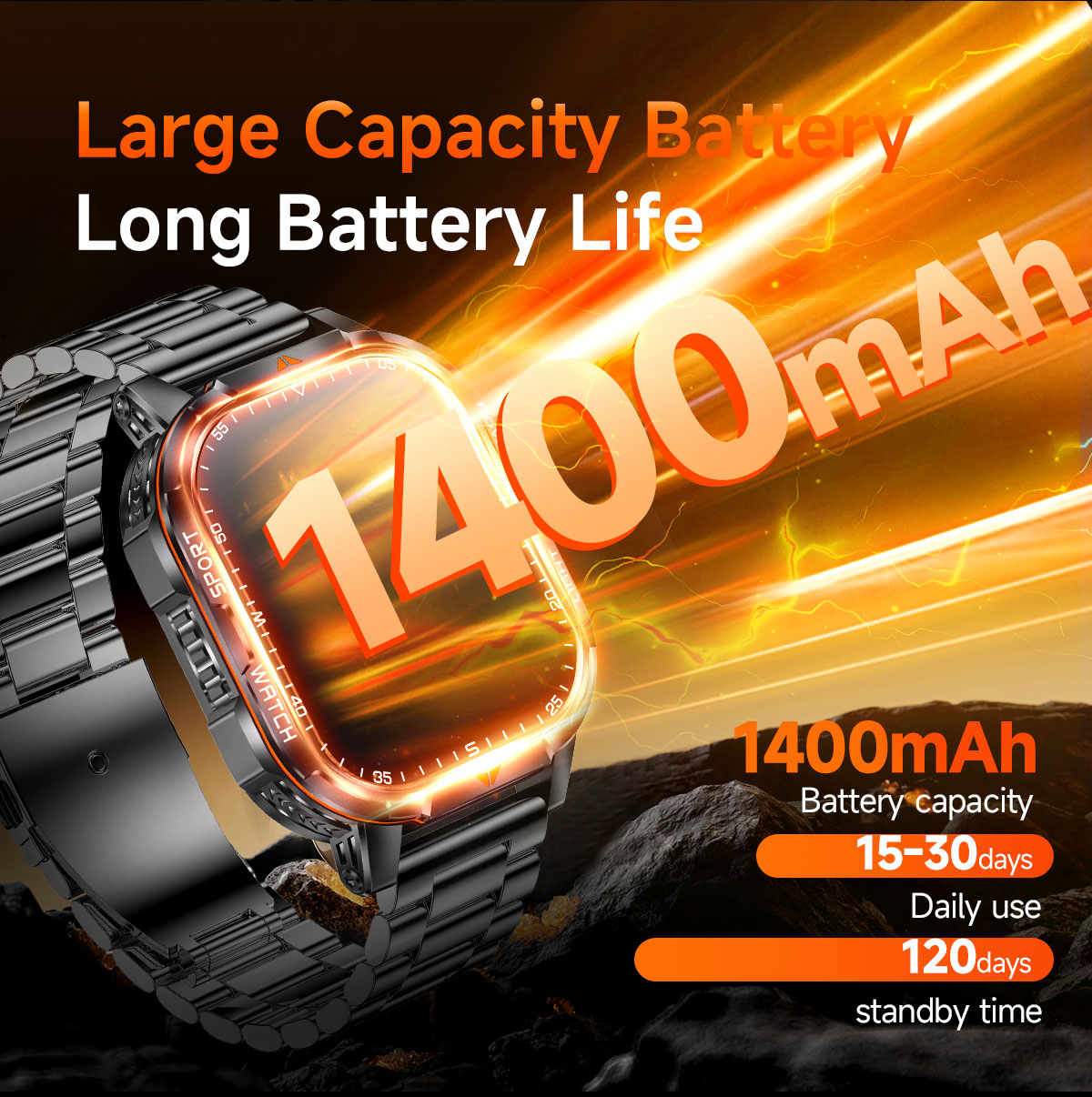 2026 Nieuwe 1400mAh Super Grot - Smartwatch Professional Watches For Men recensie en prijs