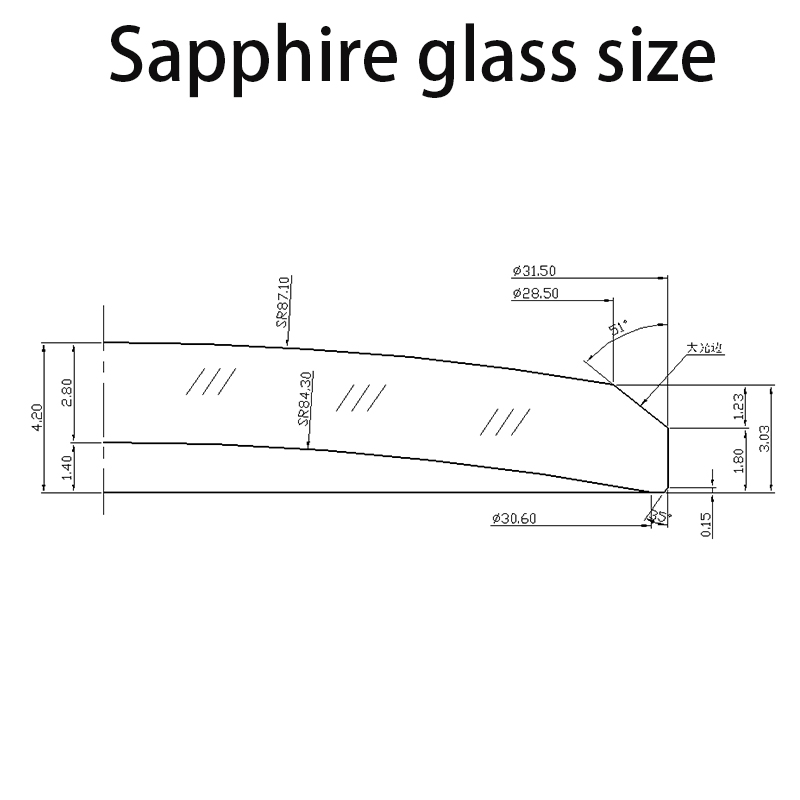 31.5Mm Sapphire Crystal Glas H - Vintage Digital Watch recensie en prijs