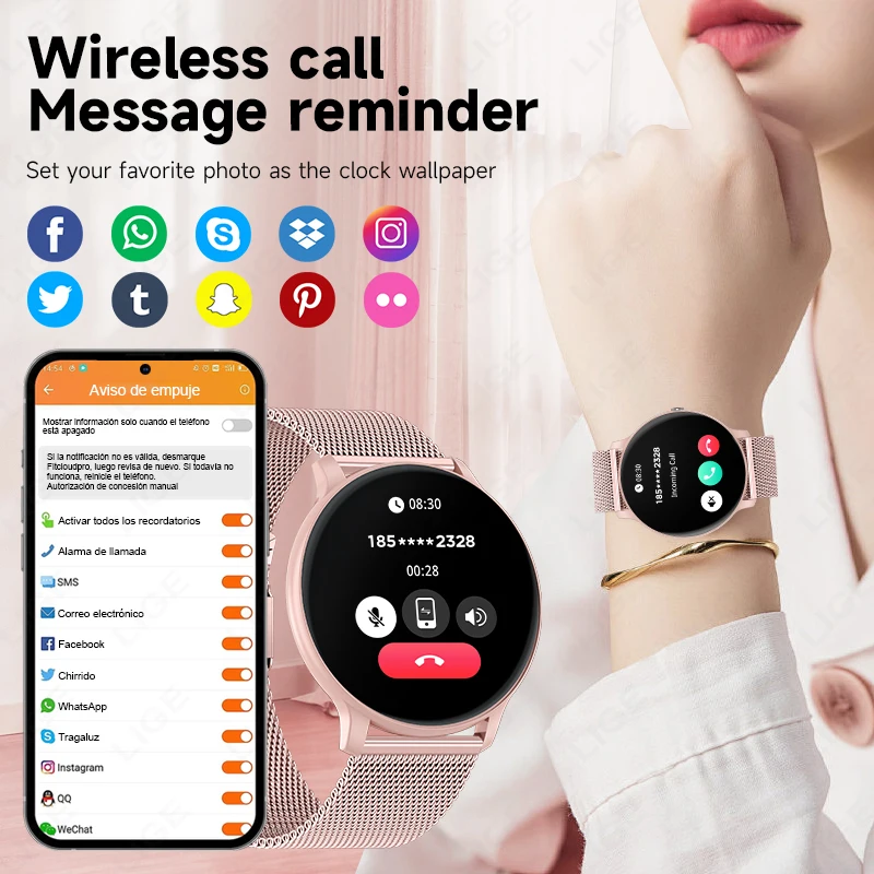 LIGE Bluetooth Call Smartwatch - Smartwatch Ladies Watches For Women recensie en prijs
