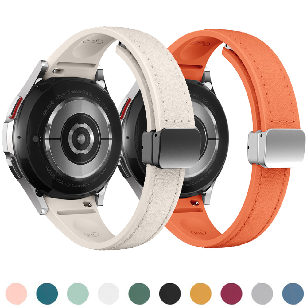 Echt Leer + Siliconen Band Voo - Smartwatch Samsung Watches For Men recensie en prijs